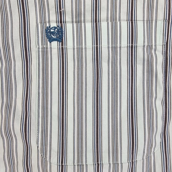 Cinch Button Shirt Mens M Mint Green Striped Western Cowboy Rodeo Long Sleeve - Picture 6 of 8